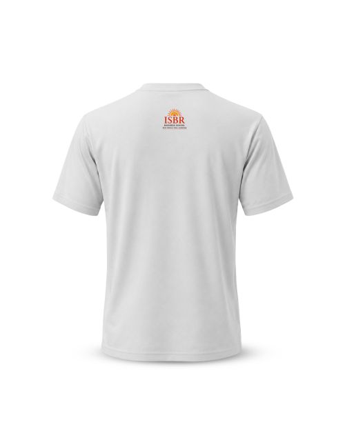 Calm In Motion Grey's And Blues Pima Round Neck T-Shirt -White
