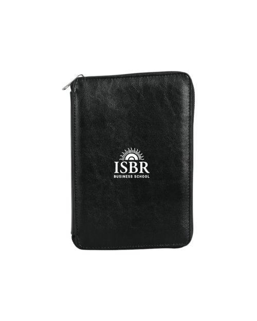 Fuzo The Associate Premium Leatherette Zipped Organizer- Black