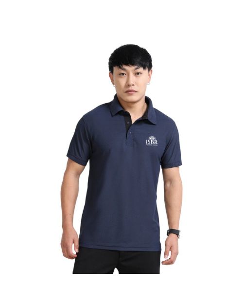 Greys&Blues AeroPiq Polo Tshirt- Navy Blue