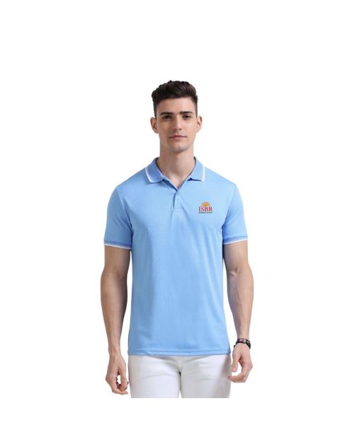 Greys&Blues PrimoKnit Polo Tshirt- Sky Blue with White Tipping