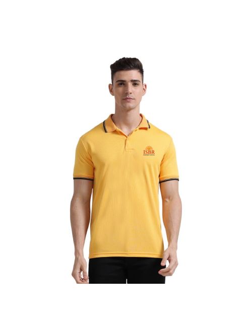 Greys&Blues PrimoKnit Polo Tshirt- Yellow with Black Tipping