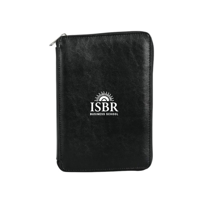 Fuzo The Associate Premium Leatherette Zipped Organizer- Black