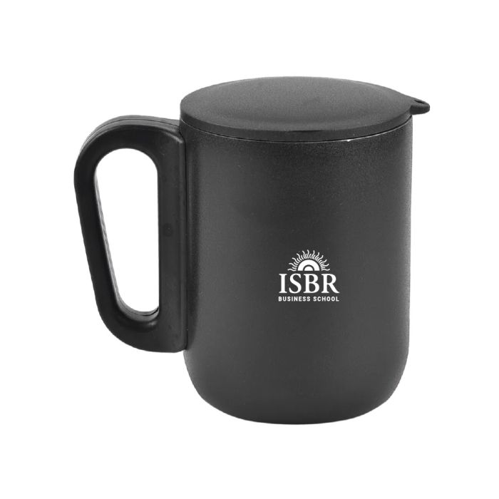 Lisbon Jr Stainless Travel Mug- Black- 180ml