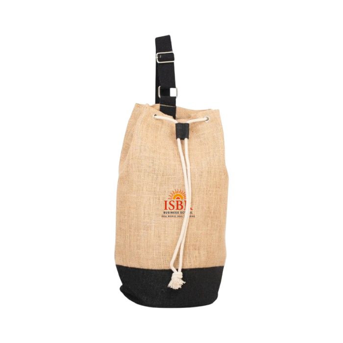 Oblique Banyan Drawstring Jute Bag