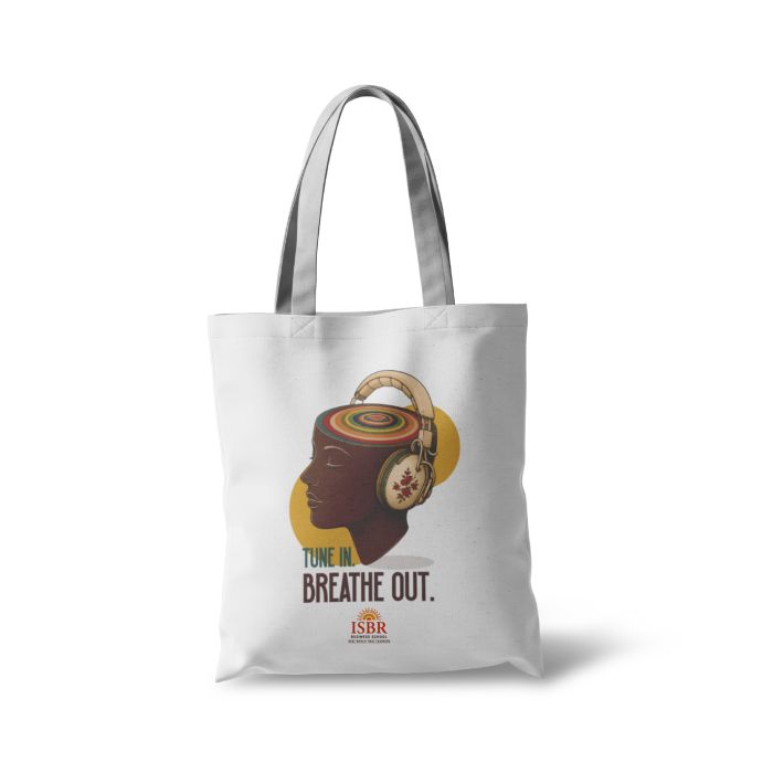 Tune In Breath Out Tote Bag - White