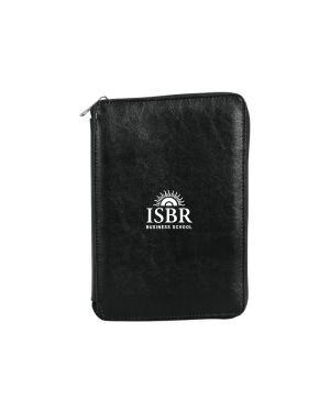 Fuzo The Associate Premium Leatherette Zipped Organizer- Black