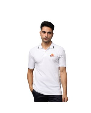 Greys&Blues Pima Collar T-Shirt-White with Black