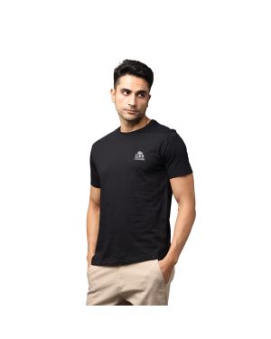 Greys&Blues Pima Round neck T-Shirt-Black