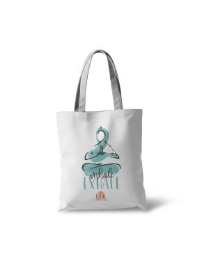 Inhale Exhale Tote Bag - White